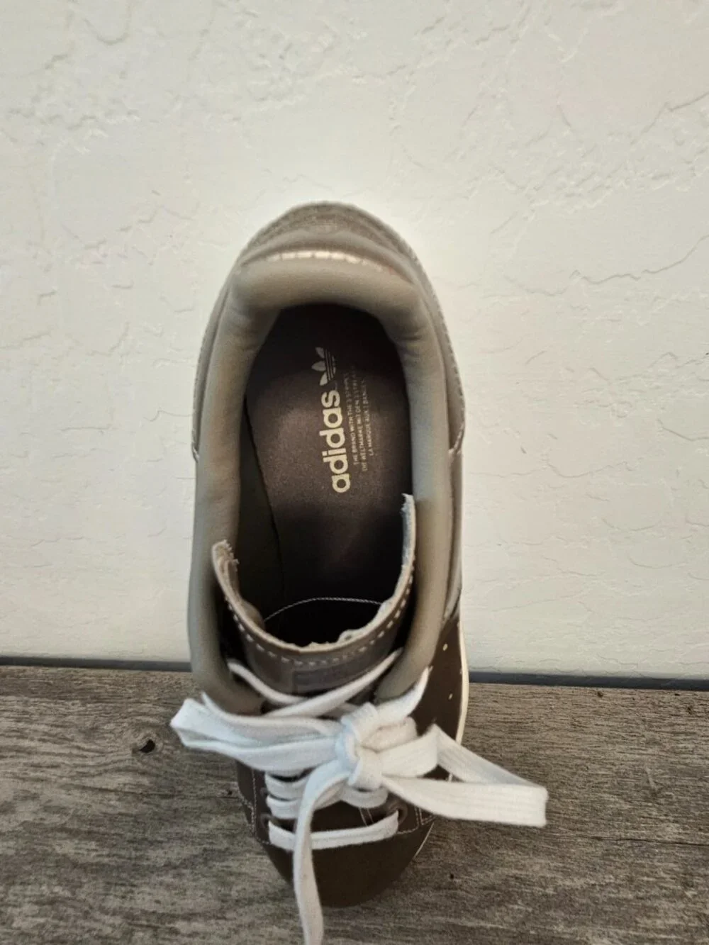 Adidas Originals Stan Smith Metallic Bronze Pewter Leather Sneakers - Size 8